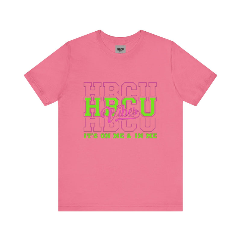 Triple HBCU Vibes / PINK AND GREEN TEE