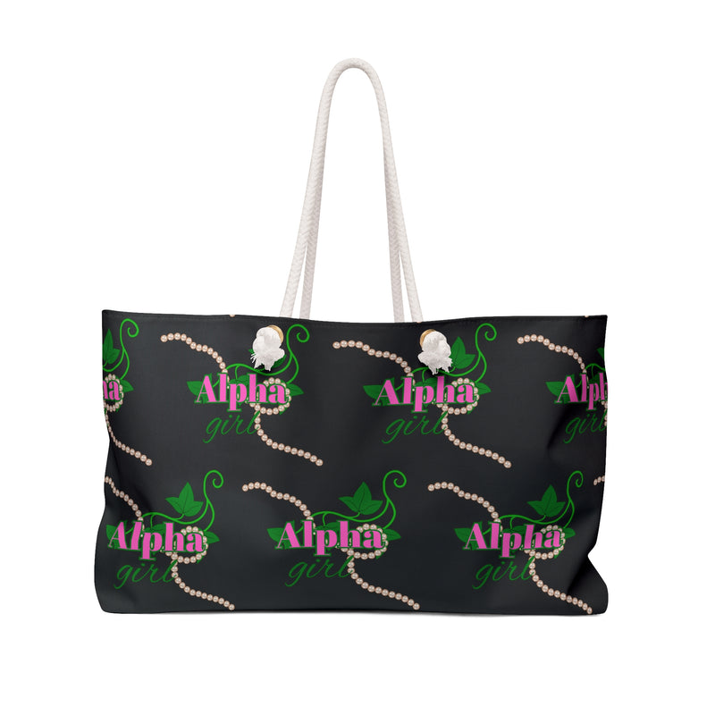 Pink and Green Weekender Bag