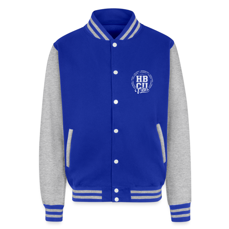 HBCU Vibes VarsityJacket - royal/heather grey