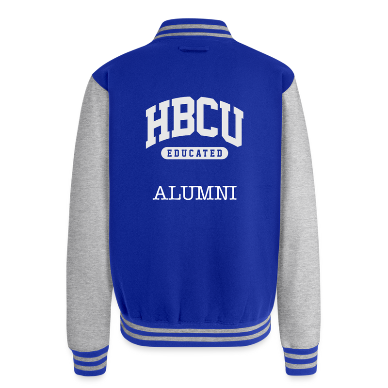 HBCU Vibes VarsityJacket - royal/heather grey