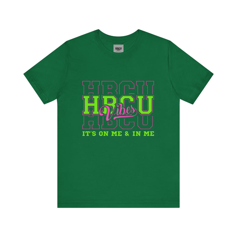 Triple HBCU Vibes / PINK AND GREEN TEE