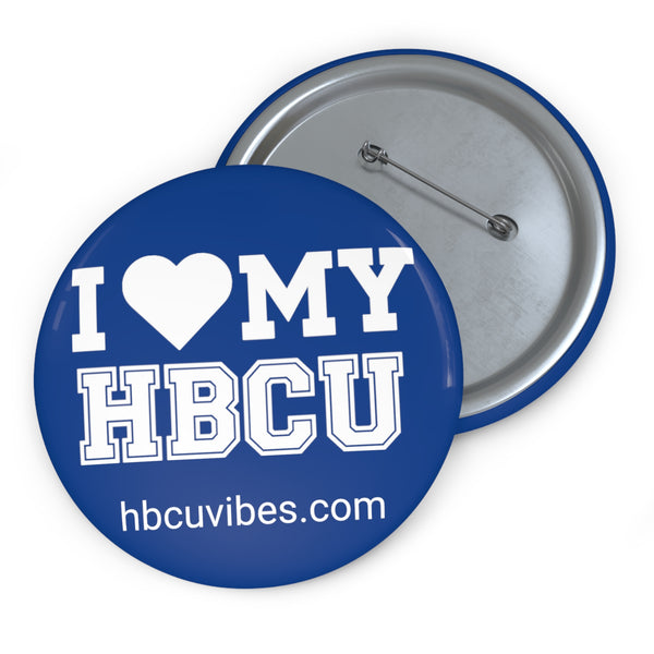 I LOVE MY HBCU Pin Buttons / Blue