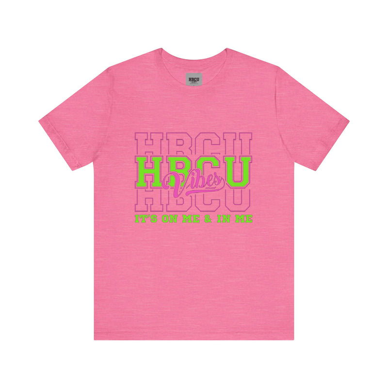 Triple HBCU Vibes / PINK AND GREEN TEE