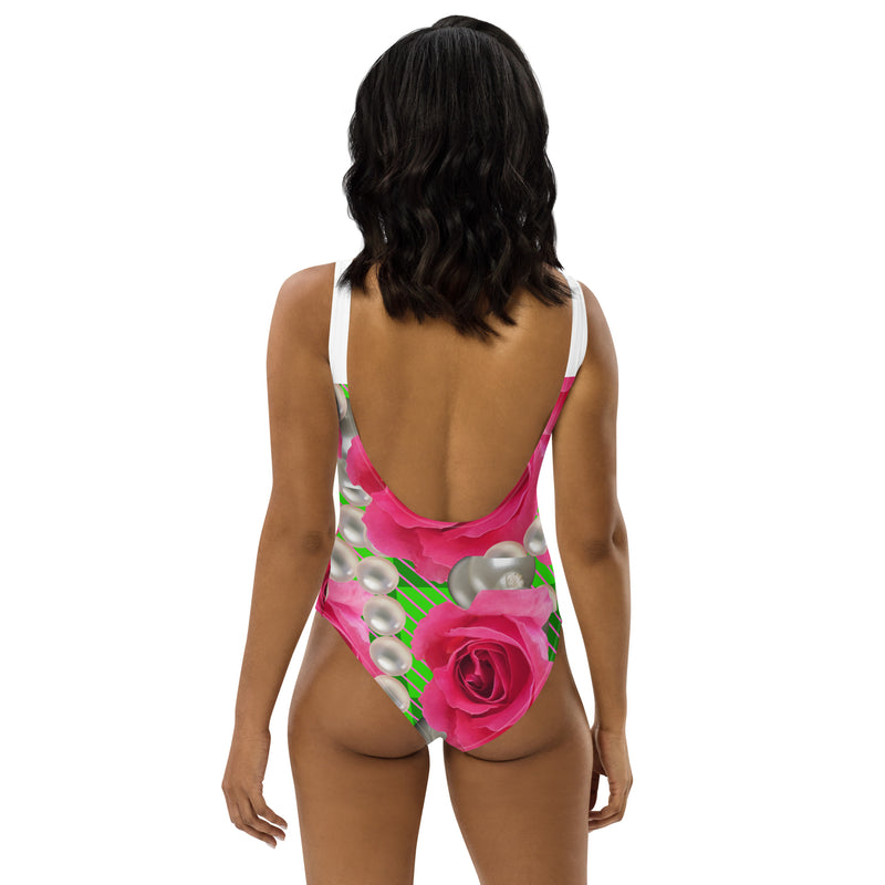 Pink Rose One-Piece Swimsuit