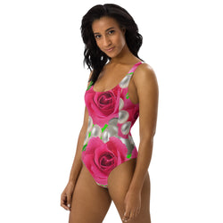 Pink Rose One-Piece Swimsuit