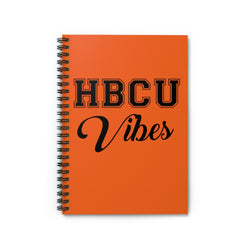 Orange+Black HBCU Vibes Spiral Notebook