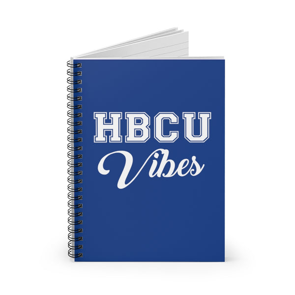 Royal Blue+ White HBCU Vibes Spiral Notebook